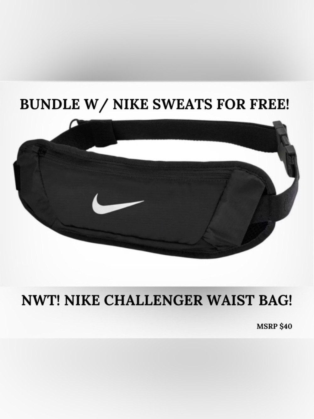NWT! NIKE RUNNERS HIP BAG! BUNDLE WITH NIKE SWEATS @ NO EXTRA COST!